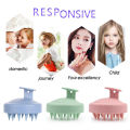 Scalp Massager Shampoo Brush Finger Portable Silicone Soft Hair Deep Cleaning Massaging Brush Bath SPA Shower Tool. 