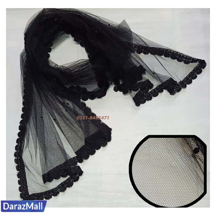 Black Light weight Narrow Net Stole Scarf Stoler For Ladies and Girls and Many More Colours Black Yellow White Blue Red Pink Multiple Dupatta STOLES Hijab Scarf For Girls NET JALI WALA STOLER Designing