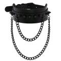 Gothic  Spike Choker Chain Collar Gothic Fashion Rivet black Leather Chokers Harajuku Grunge Goth necklace girls witch cosplay. 