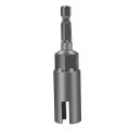 2 Pack Deep Power Wing Nut Driver, Slot Wing Nuts Drill Bit Socket, Wrenches Tools Set for Panel Nuts Screws Eye C Hook Bolt, 1/4 Inch Hex Shank - Silver. 