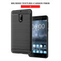 Leweisi Carbon Fiber Bumper Phone Case For Nokia 6 Back Cover Coque Shockproof Protective. 