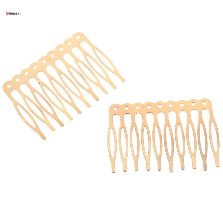 Vintage Blank Metal Hair Comb for Bridal Hair Accessories DIY 5.6cm Gold
