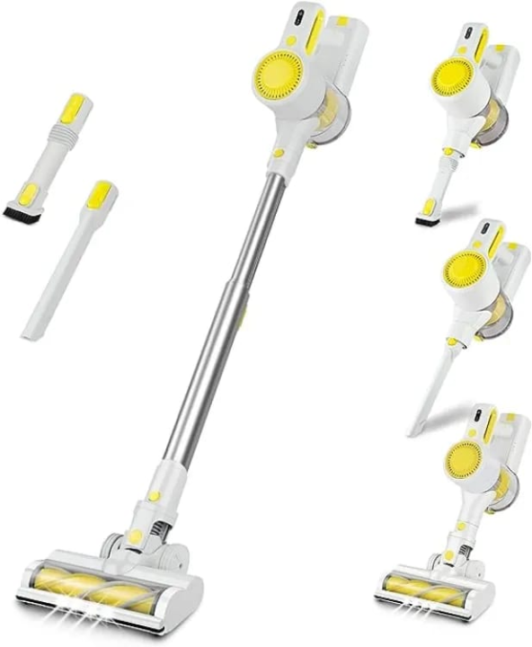 Zanussi 130W Cordless Stick Vacuum Cleaner with LED Brush, Powerful Suction, 3-in-1 Handheld & Lightweight Design, Detachable Battery, 30-Minute Runtime