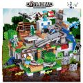 6IN1 My World Minecraft Large Lego Set Building Blocks Towns and Villages Field Cave Trap Toys Birthday Gift for Kids. 