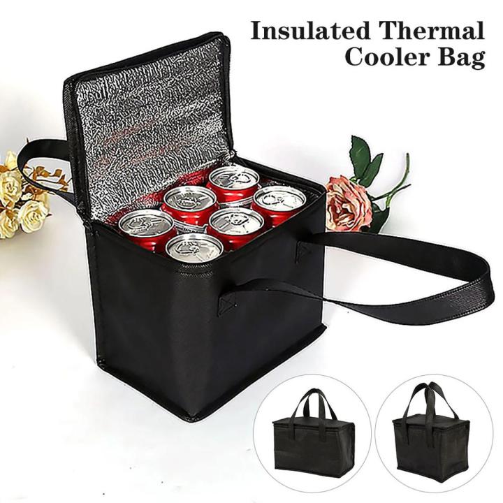 [Featured] Reusable Thermal Insulated Cooler Bags For Food Storage / Large Shopping Bag With Zipper / Foldable Washable Food Delivery Bag