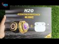 Melbon H20 Ultra Bluetooth calling, Phone Book,Music Control,Voice assis. with 1 - TWS Smartwatch  (Pink Strap, 2.19 Inch HD Display). 