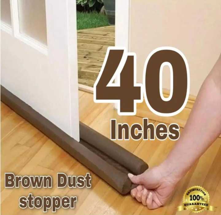 Twin Door Draft Stopper, Under Door Bottom Seal Strip Noise Blocker for Door Insulation and Soundproofing, Length Adjustable Suitable for Interior Doors Gap