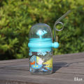 Kids Dolphin Top Waterfall Water Bottle| With Straw Cartoon Kids Water Spray Cup Sippy Cups Learner Cup Whale Baby Feeding with Straw Outdoor| Portable Leak Proof Straw Water Bottle (Mix/Random Color). 
