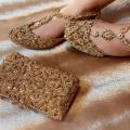 Bridal Fancy Shoes / Khussa & Kohlapuri / Handcrafted Women Slipper Khussa style / Zari Khussa For Women / / Trendy Khussa For Girls .. 