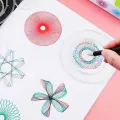 22Pcs Drawing Art Toy Students Geometric Spiral Stationery Tool Spirograph Ruler. 