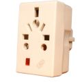 High Plastic Material Multi Input (3-Way) Output way 2-Pin Plug Multi Country Input Plug Adapter with 13A Fuse & Red indicator light.. 