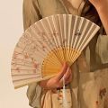 New Chinese style folding fan, ancient style, summer Hanfu female cheongsam dance fan, portable photo, Chinese style folding fan. 