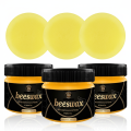 Beeswax Furniture Polish Wood Seasoning 80g (Pack of 3) - Natural Wood Wax Polish - Beeswax Wood Shiner for Furniture Care. 