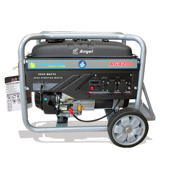 Angel Generator Euro5 AG 4200  (3.0 KW) Petrol & Gas / Self & Rope Start / 100% COPPER