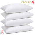 Pack of 4 Pillows of High Quality - Imported White Ball Fiber Polyester. 