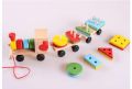 Wooden Shapes Train Toy Multi Color Multi Shapes. 