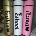CUSTOMIZE Name Water Bottle 500ml with LED Temperature Display | Imported Stainless Steel Hot & Cold Water Bottle for Boys Girls & Kids, Sports & Gym, Water Bottle for School | Thermos Flask | (Half liter). 