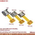 38mm New Double Dual SIM Card Micro SD Adapter for Android Extender 2 Micro SIM Adapter for Xiaomi Redmi for Samsung Phone. 