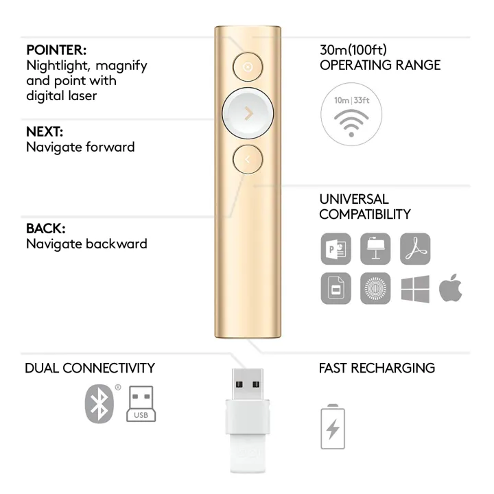 Logitech%20Spotlight%20Presentation%20Remote%20(Gold)%20-%20Image%206