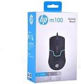 HP M100 USB Wired Gaming Optical Mouse with LED Backlight and Adjustable 1000 /1600 DPI Settings, 3 Buttons and Press Life Up to 5 Million Clicks. 