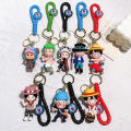 One Piece Keychains Anime Monkey D. Luffy Tony Chopper Roronoa Zoro Cartoon Character Key Chains Keyring Doll Bag Pendent. 