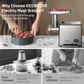 Electric Meat Grinder, 5 in 1 Multifunctional Meat Mincer Pro  Sausage Stuffer Maker 1800W Max) Food Grinder with Blade & 3 Plates, Sausage Stuffer Tubes & Kubbe Kit, Stainless Steel Heavy Duty Meat Mincer Machine Electric Meat Grinder for Home Kitchen, |. 