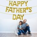 Happy Father's Day Series Banner Love You Dad Best Moustache King Bow Tie Set Foil Balloon Belon Selamat Hari Ayah Daddy. 