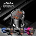 BASEUS AURORA SERIES 45W 6A Quick Charge 3.0 / SCP HUAWEI / AFC SAMSUNG Dual USB WITH digital display Car Charger -. 