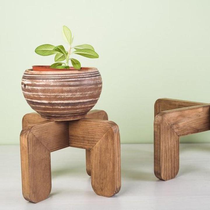 wood indoor plant stands - Rustic plant stand Indoor plant stand, Plant pot stand, Wooden plant stand