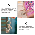 Swan Keychain Rhinestone Ornament Gift Pendant Bag Hanging Metal Ring Car Decorations. 
