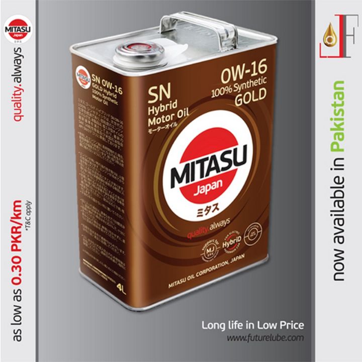 MITASU Gold Hybrid SN 0W-16 100% Synthetic