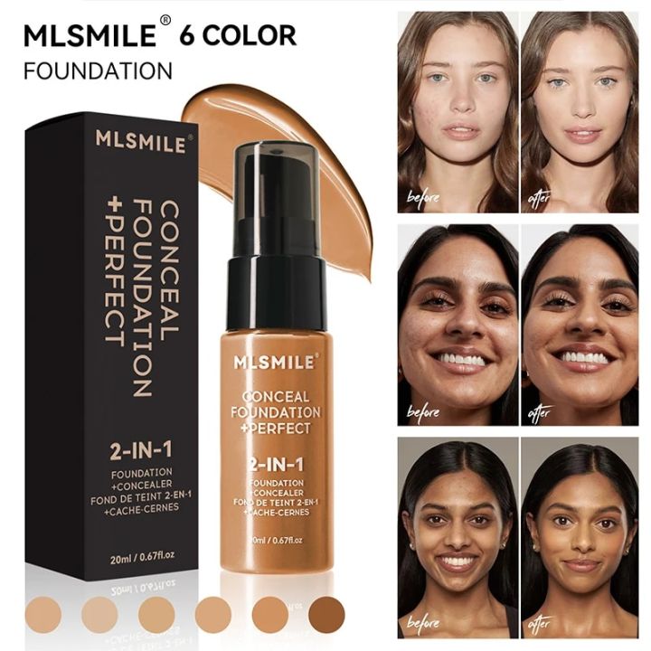 Face Foundation Cream Matte Oil-Control BB Cream Long Lasting Waterproof Concealer Liquid Full Coverage Base Professional Makeup