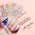 5-Sheet Kids Waterproof 3D Cartoon Bunny Flower Heart Rabbit & Princess Nail Art Stickers Decals for Baby Girls. 