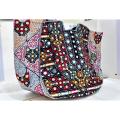 Pakistani Traditional Embroidered Vintage Hand Shoulder Bag PURSE Shoulder Strap For Female Girls Women Cultural Party Wear Bag Sindhi Balochi Pashtun Multicolor Hand Made Mirror Work. 