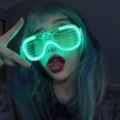 SWLife Party LED Glow Cold Light Glasses for Girls Light Up Shades Flash Rave Luminous Glasses Christmas Festive Favors Atmosphere Props Eyes Gift LED. 