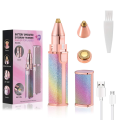2 In 1 Flawless Eyebrow Hair Remover Stylish & Fashionable Rechargeable Facial Hair Trimmer For Women Painless, Portable & Precise Epilator For Women. 
