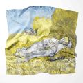 Flower Oil Painting 2023 New Spring Winter Silk Scarf Men Luxury Brand Designer Fashion Scarves Plaid for Women Scarf minghao. 