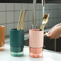 Ceramic Utensils Holder - Bottom Drain Hole Self Draining Ceramic Chopsticks Holder, Ceramic Tableware Drain Rack Storage Tube, Solid Color Cutlery Drainer For Spoon Chopsticks Fork, Cutlery Holder. 