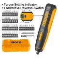 INGCO Lithium-Ion Cordless Electric Screwdriver Portable Rechargeable Electric Tools Nuts Tools CSDLI0403. 