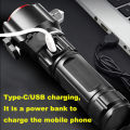 Super Bright Multifunctional Torch Ligh Super Bright Multifunctional Torch Light is the perfect tool for any outdoor enthusiast. With its powerful all-in-one design, this emergency flashlight features a steel hammer, safety cutter, and hammer zoom. 