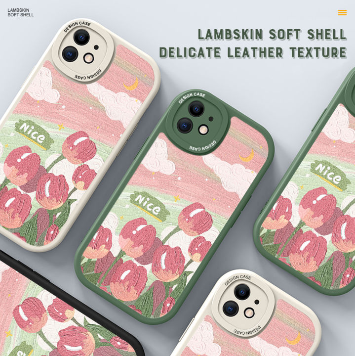 DEL%20for%20Xiaomi%2012%20Lite%205G%20Mobile%20Cover%20Cartoon%20Pink%20Flowers%20Phone%20Case%20PU%20Leather%20Soft%20Silicone%20Edge%20Back%20Cover%20-%20Image%203