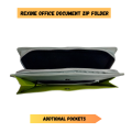 Premium Office Rexine Zip Folder | Stylish & Durable File Organizer Portfolio Bag for Men | Octagon Traders. 