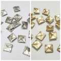 10gm Square Shape Embroidery Craft Material Gota Patti Golden Flowers (1.2cm) Silver/Gold. 