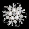 Women Breastpin Elegant Flower Pearl Brooch Pin for Party Dating pins for bag. 