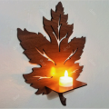 H&H Leaf Wooden Wall Shelf 3D Laser Cut DIY Design Decoration Piece for Home Decor Living Room Wooden Floating Shelf | Leaf Floating Candle Stand | Wall Shelf for Bedroom and Offices Wooden Wall Decor for Kids Room Girls Room and for Gift Items. 