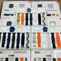 I20 Ultra Max Smart Watch 2.3 Inch Large Screen 10 in 1 Box with 7 Straps and AirPods 2. 