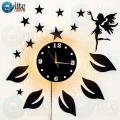 New Fairy Wooden Wall Clock With Premium Light I The New Wooden Wall Clock Big Size I Wall Clock I Wooden Wall Clock I Wall clocks for bedroom I Wall Clocks for drawing room I Wooden Wall Clocks for bedroom. 