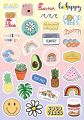 Cute Stickers A5 uncut , Cute  Kawai Netflix  Travel Yellow , mobile laptop | journaling. 