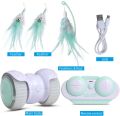 Pidsen Cat Toys Smart Automatic & Manual Electric Kitten Toys for Indoor Cats Rechargeable Remote Control Colourful Light Feathers with Bells Cat Ball for Cats Kitten. 