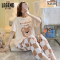 BROWN TEDDY BEAR PRINTED LADIES NIGHT DRESSES FOR GIRLS & WOMENS ( TLF 33). 